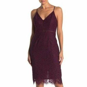 ASTR the Label NWT XS Burgundy Lace Slip Dress
